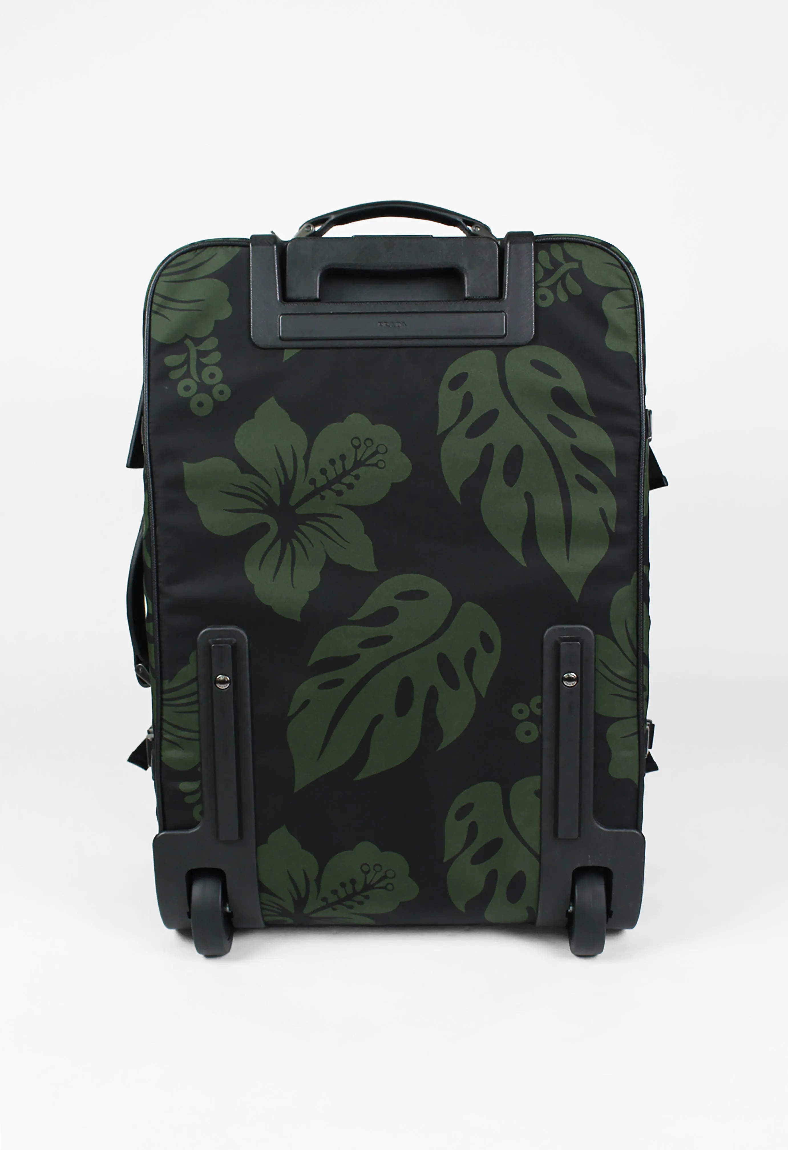PRADA TESSUTO NYLON HIBISCUS SUITCASE