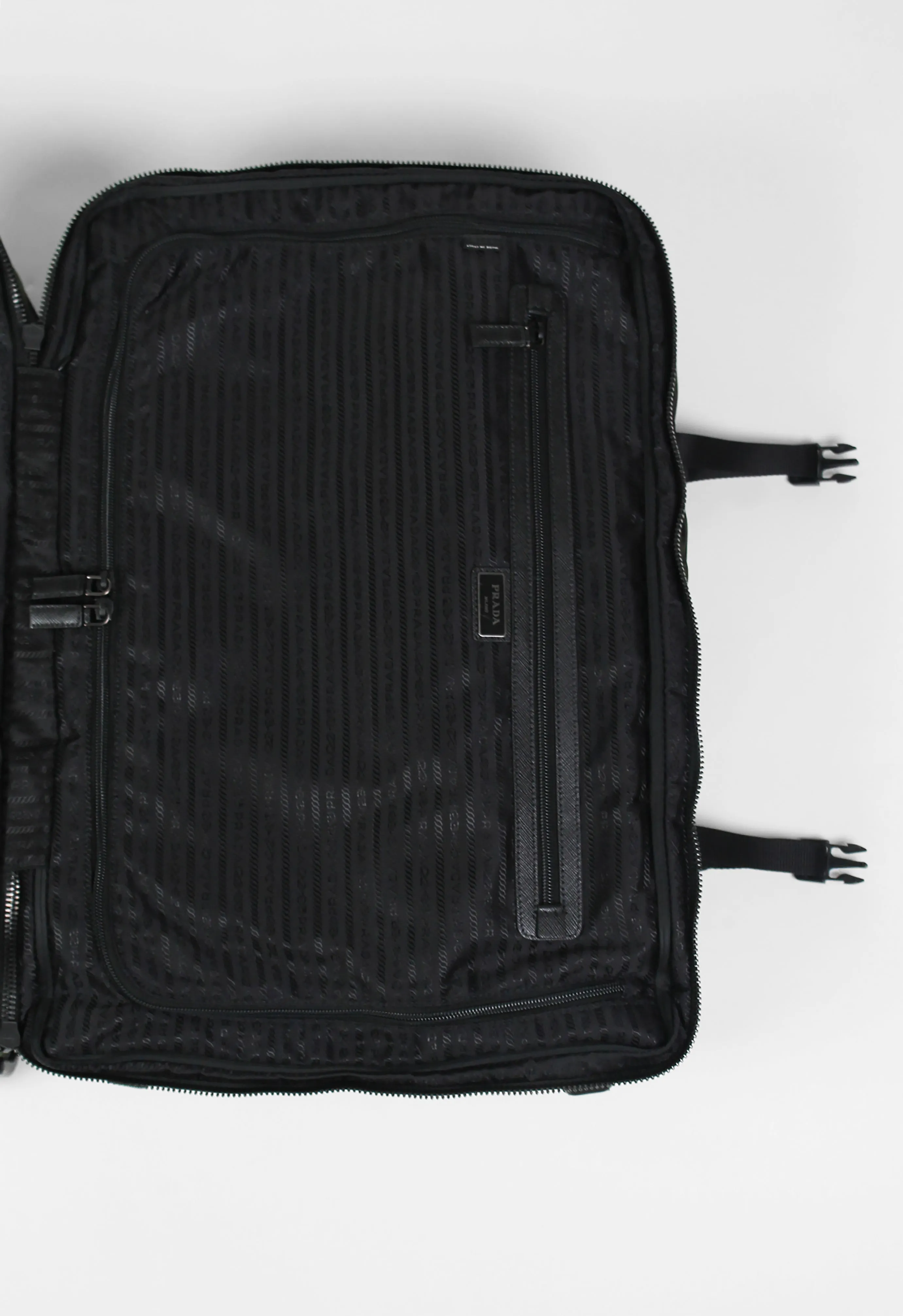 PRADA TESSUTO NYLON HIBISCUS SUITCASE