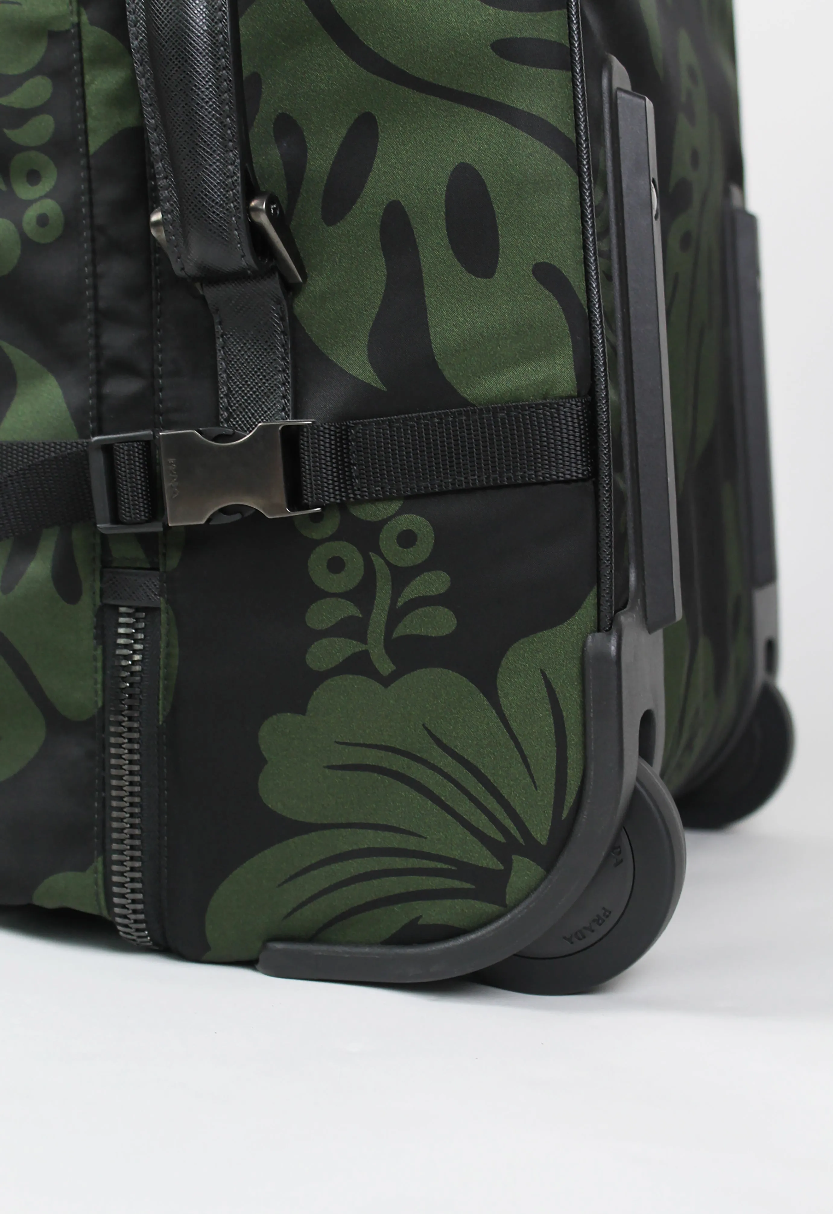 PRADA TESSUTO NYLON HIBISCUS SUITCASE