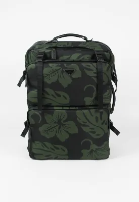 PRADA TESSUTO NYLON HIBISCUS SUITCASE