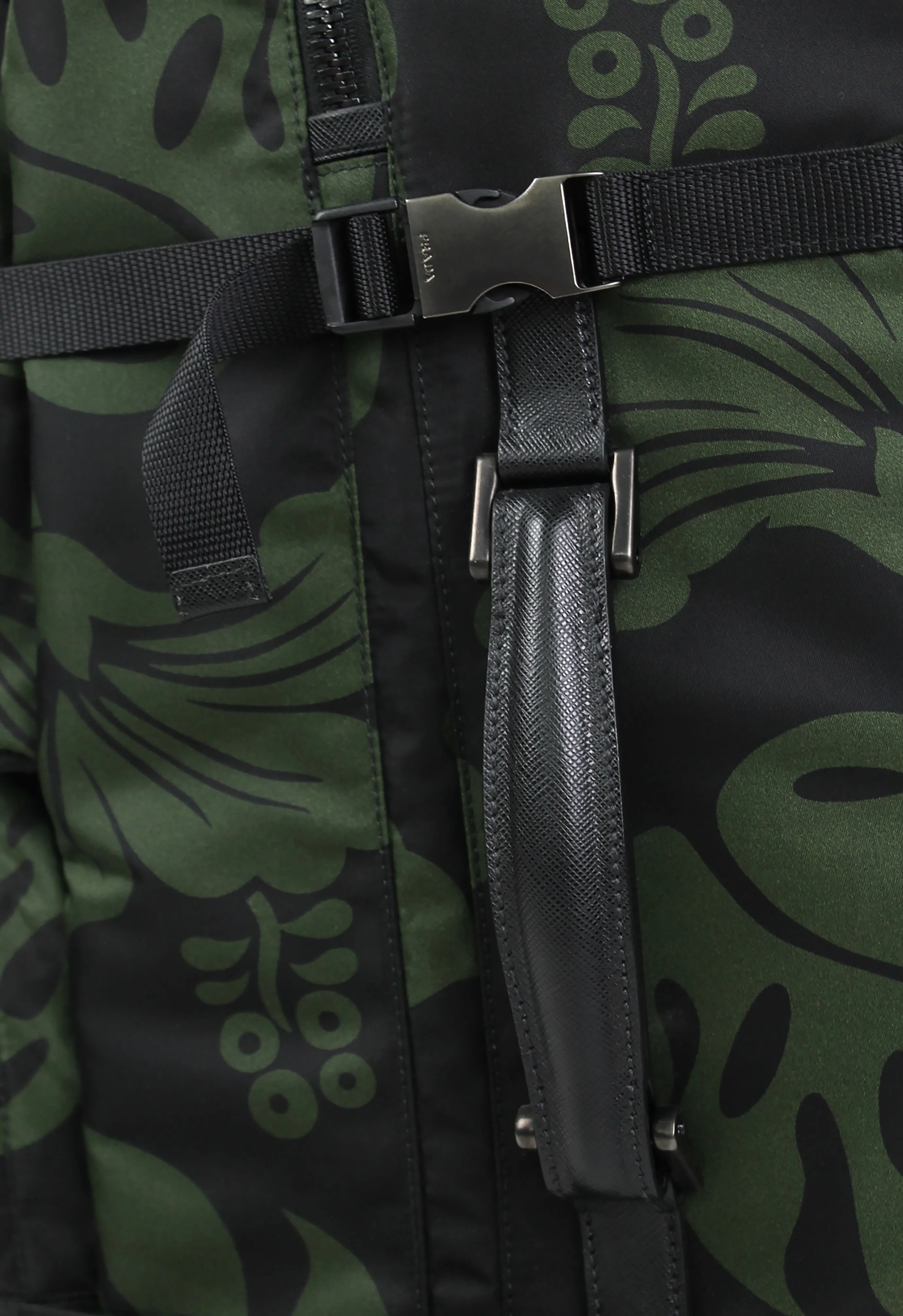 PRADA TESSUTO NYLON HIBISCUS SUITCASE