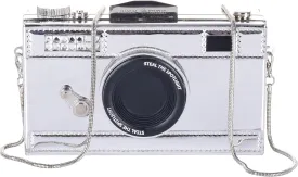 QZUnique Camera Shoulder Bag Snapshot PU Leather Crossbody Bag Vintage Novelty Cute Handbag Purse