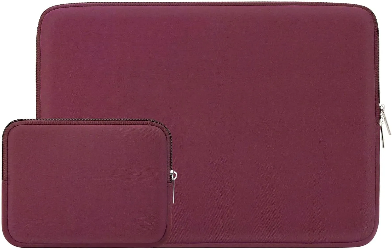 RAINYEAR Laptop Sleeve Case Compatible with 13.3 Inch Notebook Computer Tablet Chromebook 14" MacBook Pro M1 M2 M3 M4 Pro/Max Soft Carrying Bag Zipper Protective Cover with Accessories Pouch (Red)