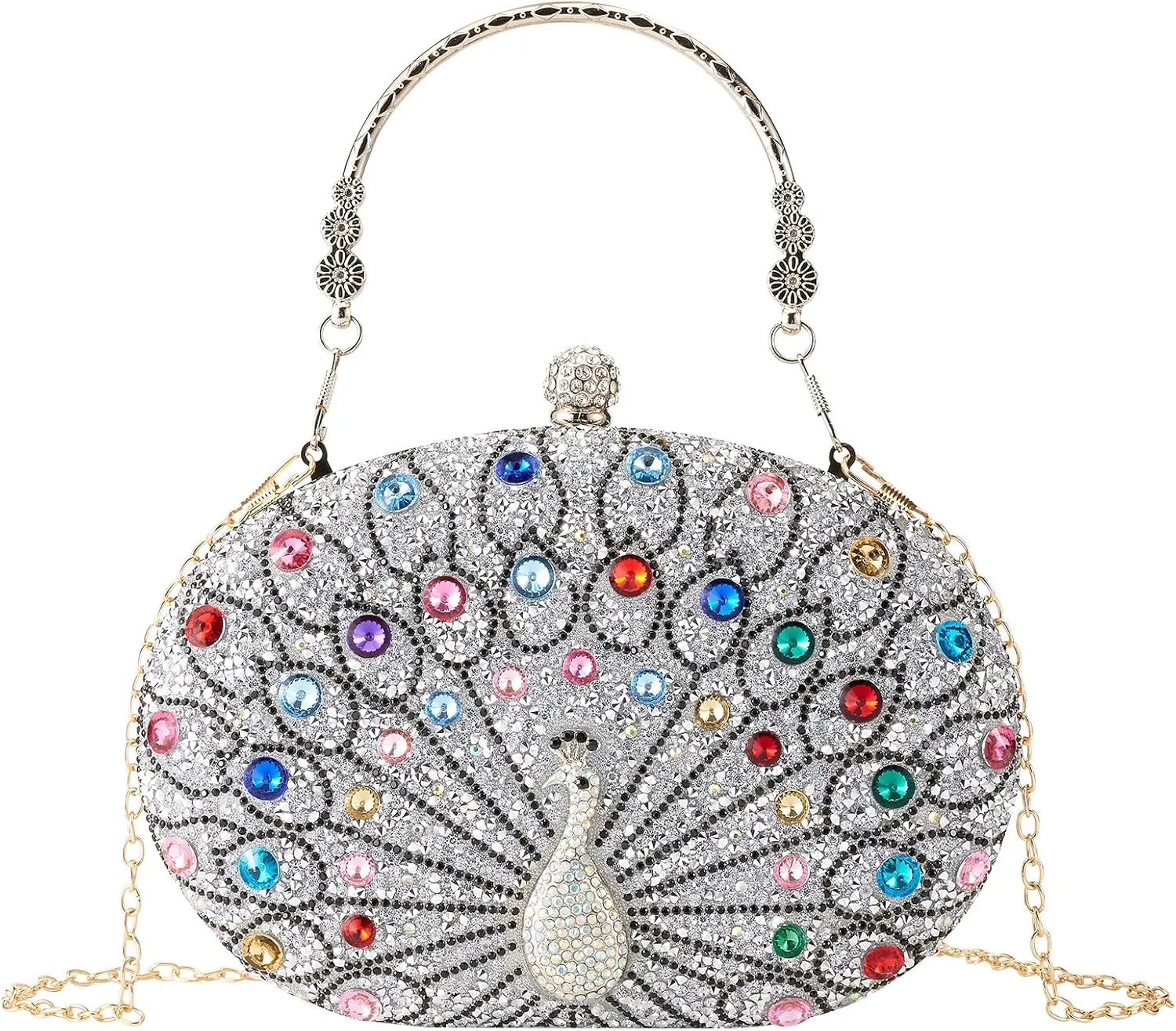 Rhinestone Evening Clutch Purses for Women Evening Weddings,Party Purses Crystal Diamond Glitter Sparkly Handbag