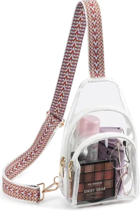 Telena Clear Bag for Stadium Events Clear Purses for Women Stadium Crossbody Fanny Pack Sling Bag