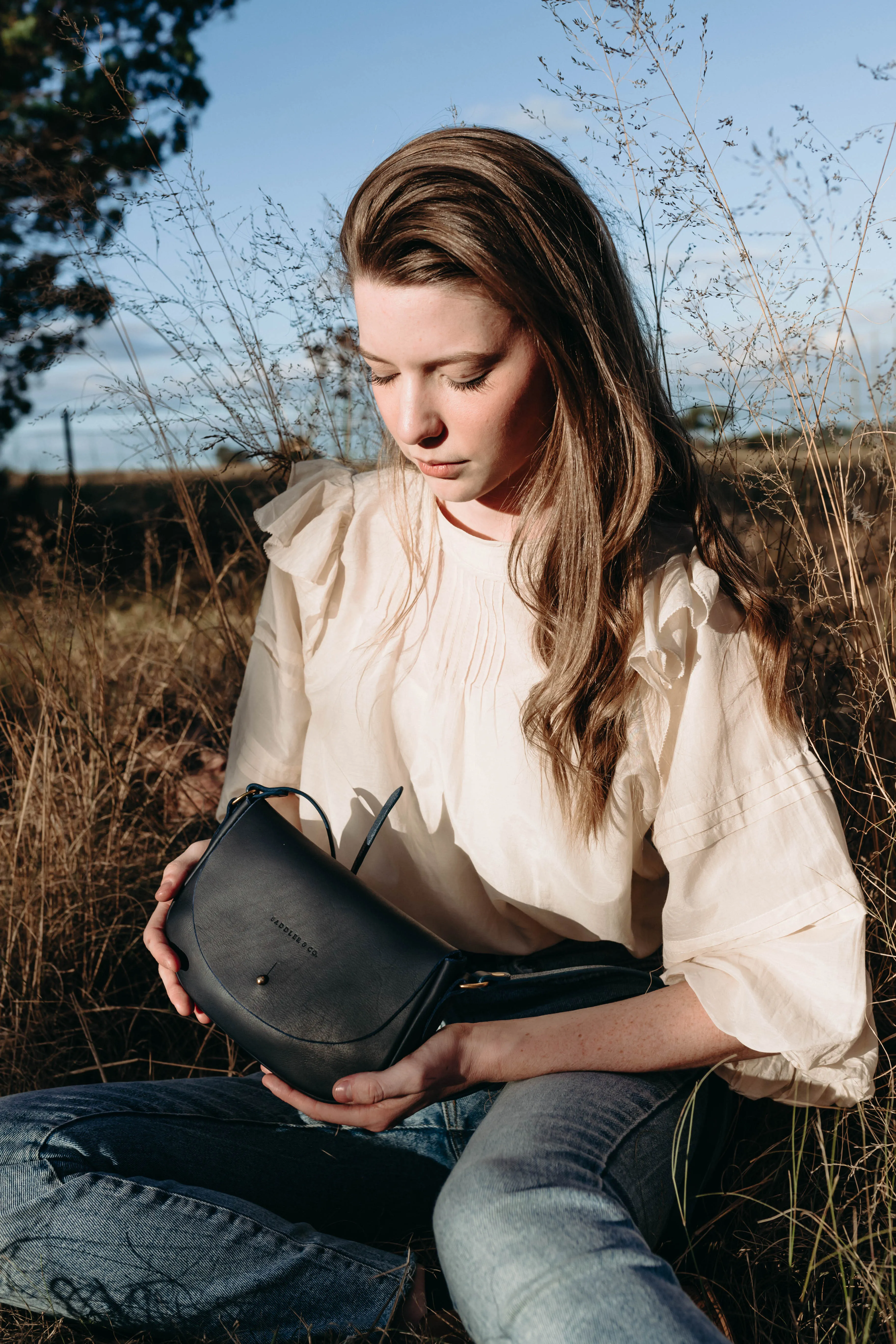 The Mini Saddle Bag in Atlantic Navy