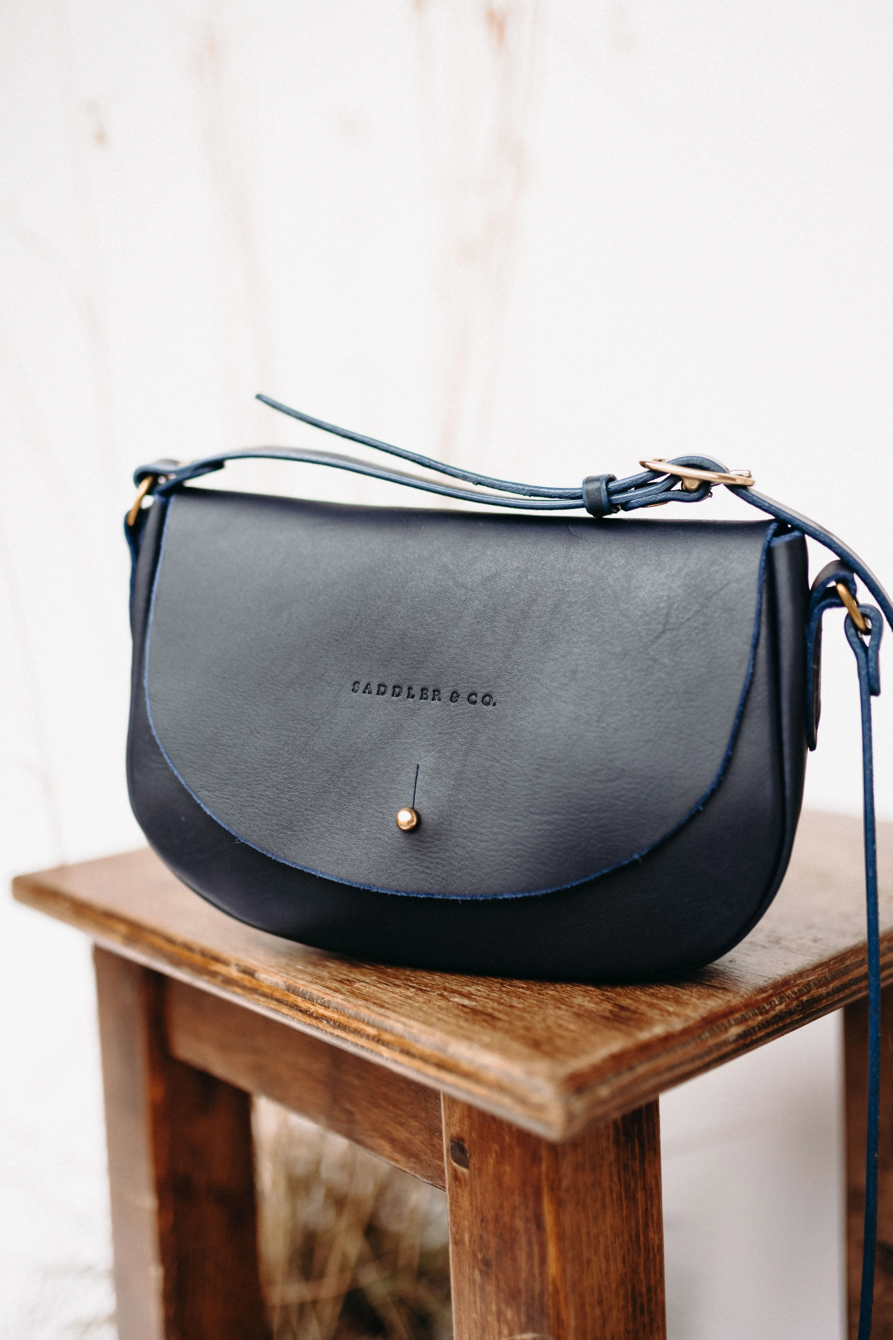 The Mini Saddle Bag in Atlantic Navy