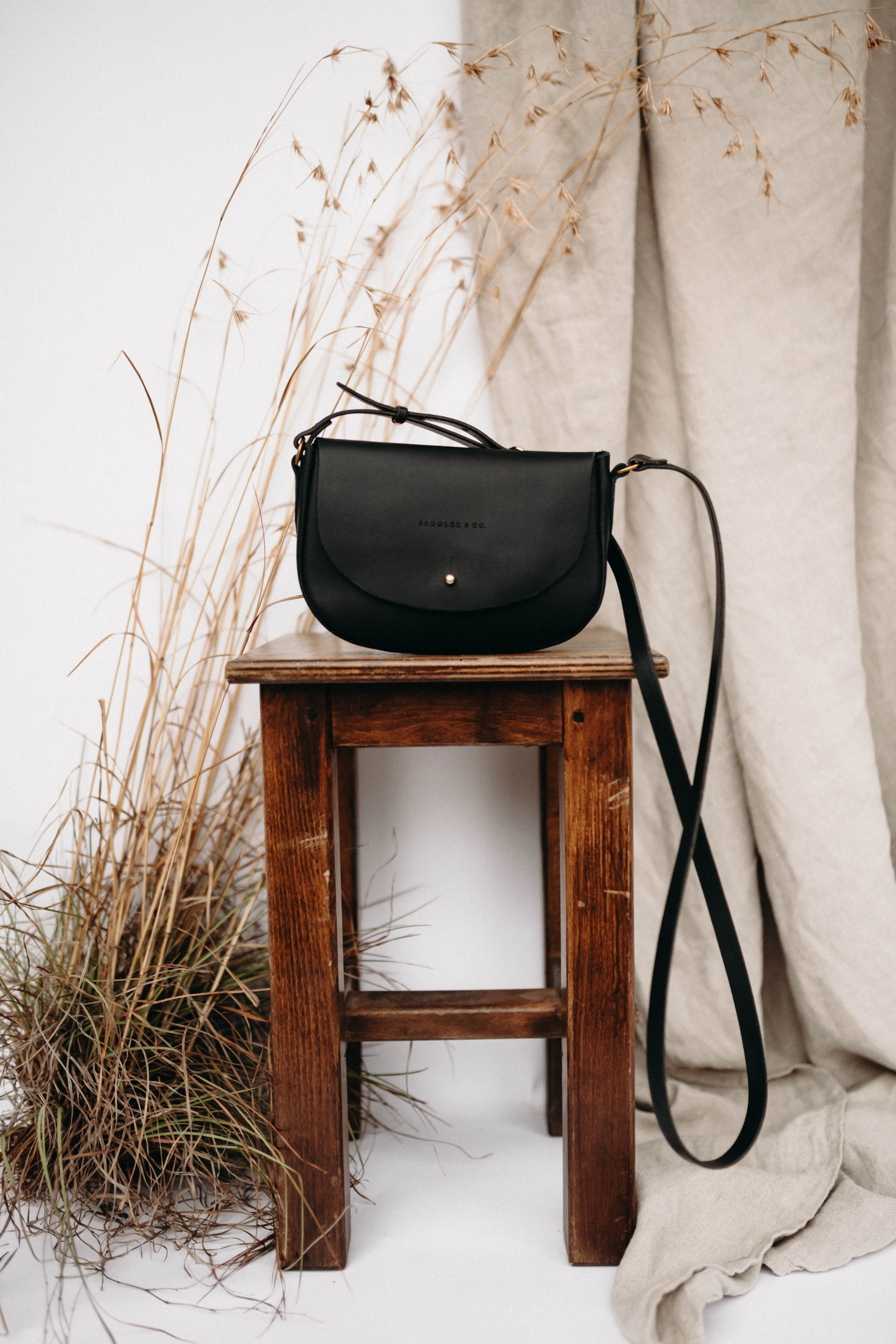 The Mini Saddle Bag in Black