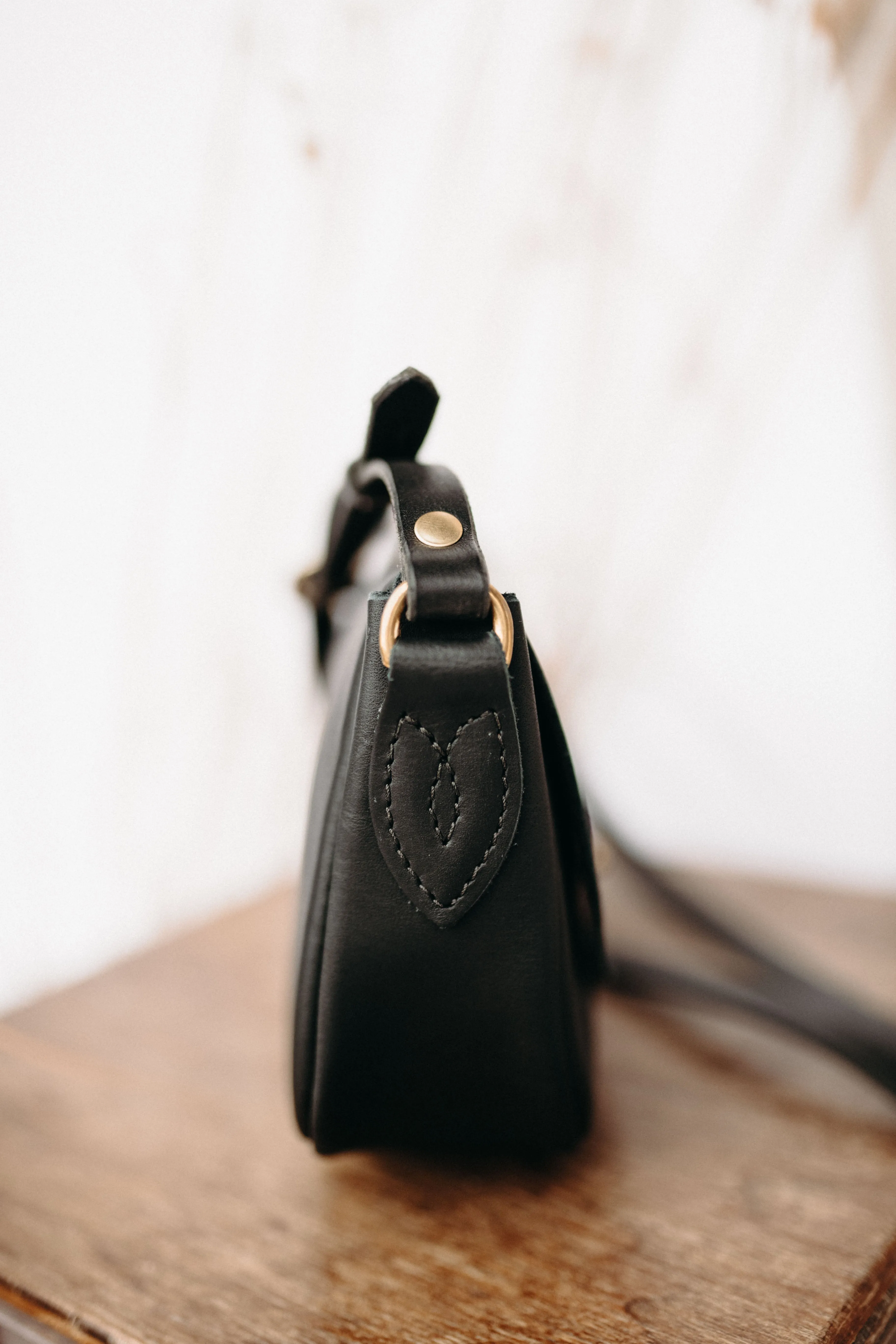 The Mini Saddle Bag in Black