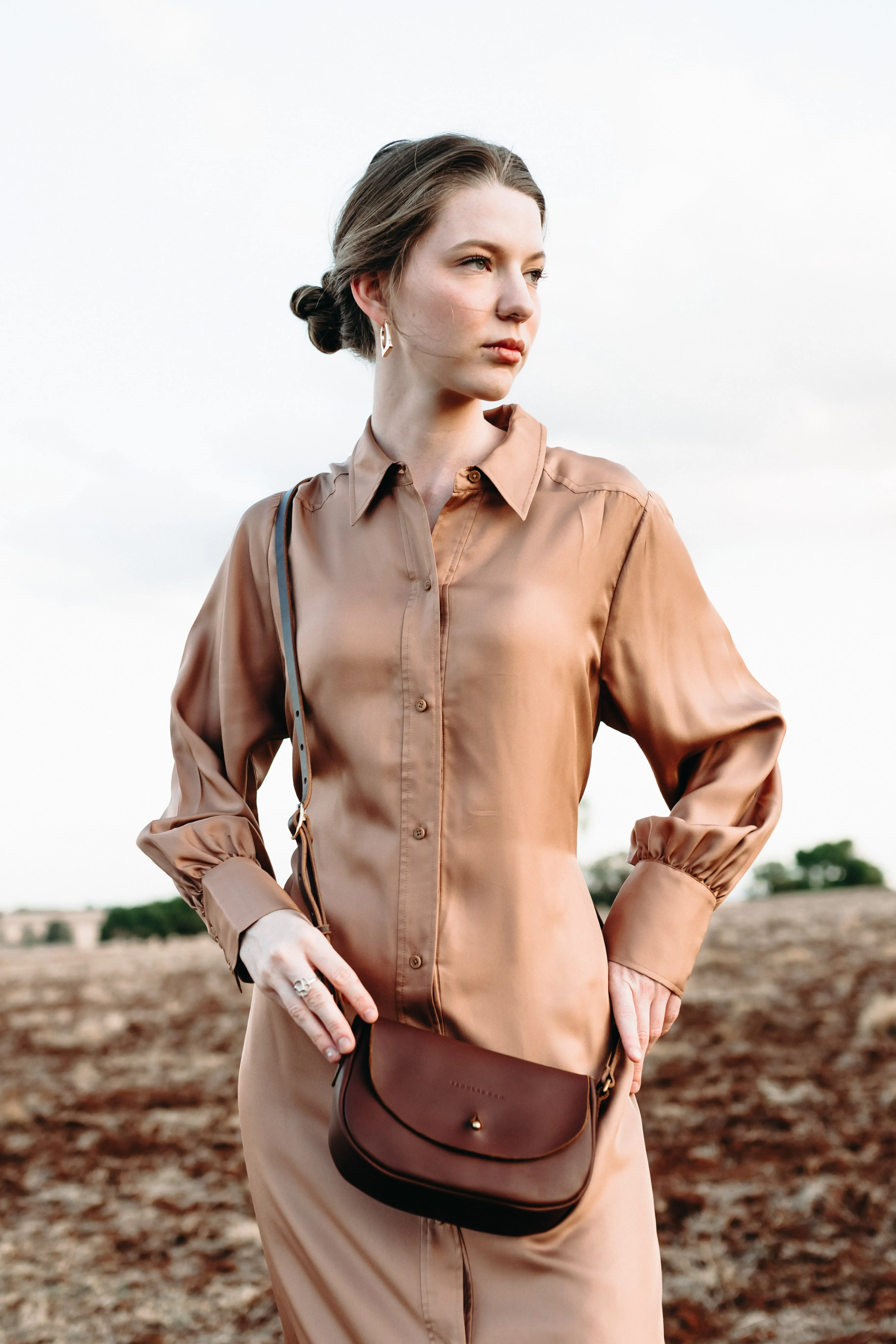 The Mini Saddle Bag in Caramel