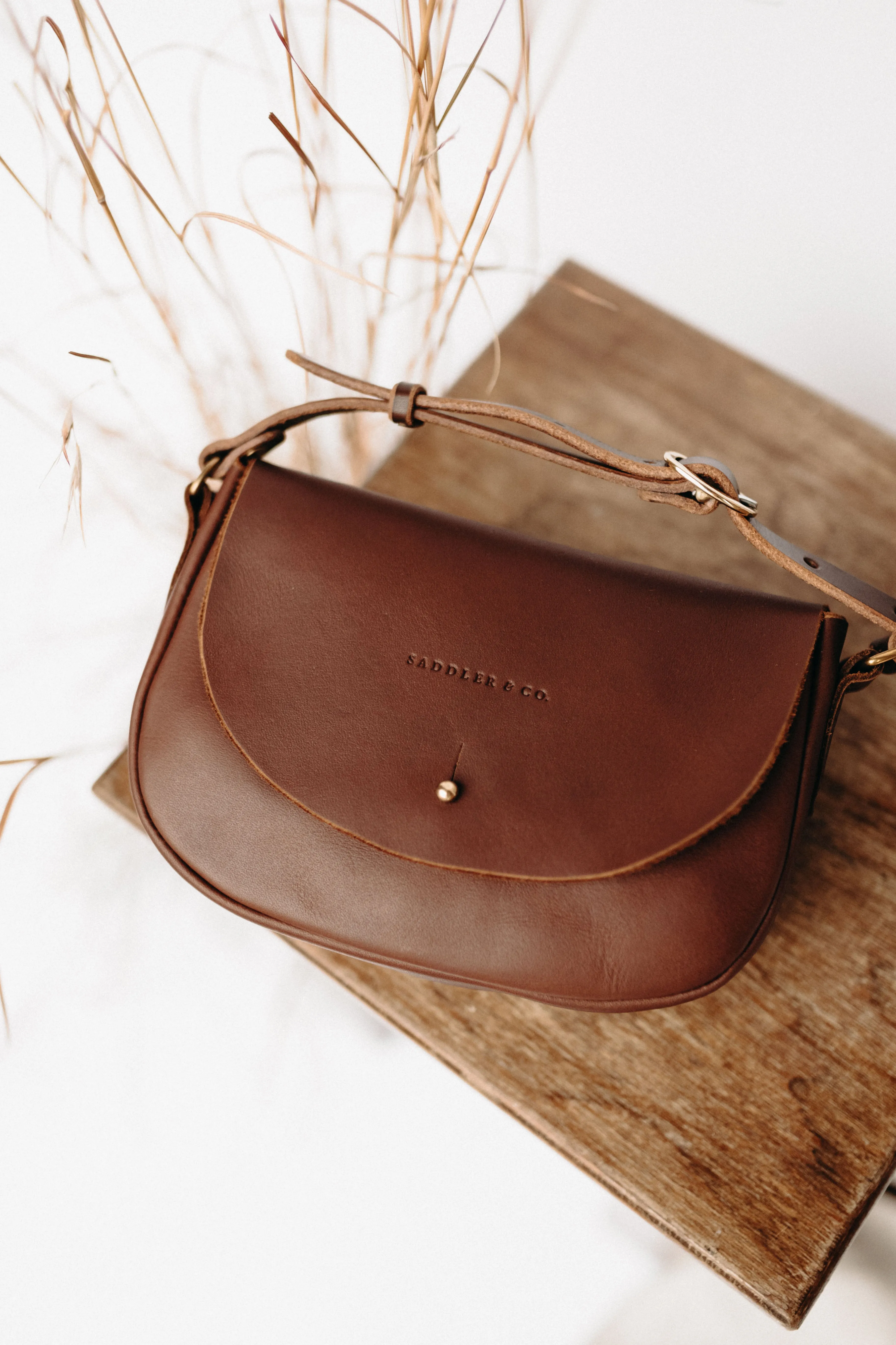 The Mini Saddle Bag in Caramel