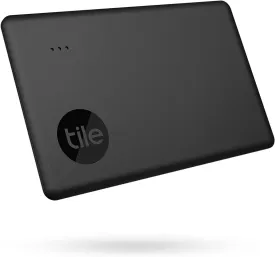 Tile Slim (2022) - Bluetooth Tracker for Wallets & Devices | Compatible with Alexa, Google Home, iOS & Android - Black