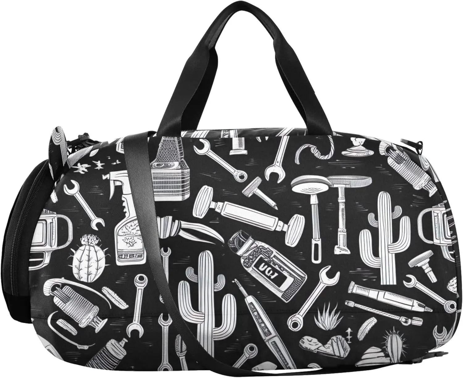 Tools DIY Monochrome Girls Tote Duffle Bags Travel Overnight Bags Toddler Boys Carry on Duffel Bag Luggage Kids Sports