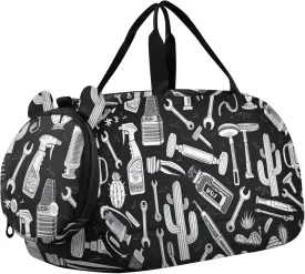 Tools DIY Monochrome Girls Tote Duffle Bags Travel Overnight Bags Toddler Boys Carry on Duffel Bag Luggage Kids Sports