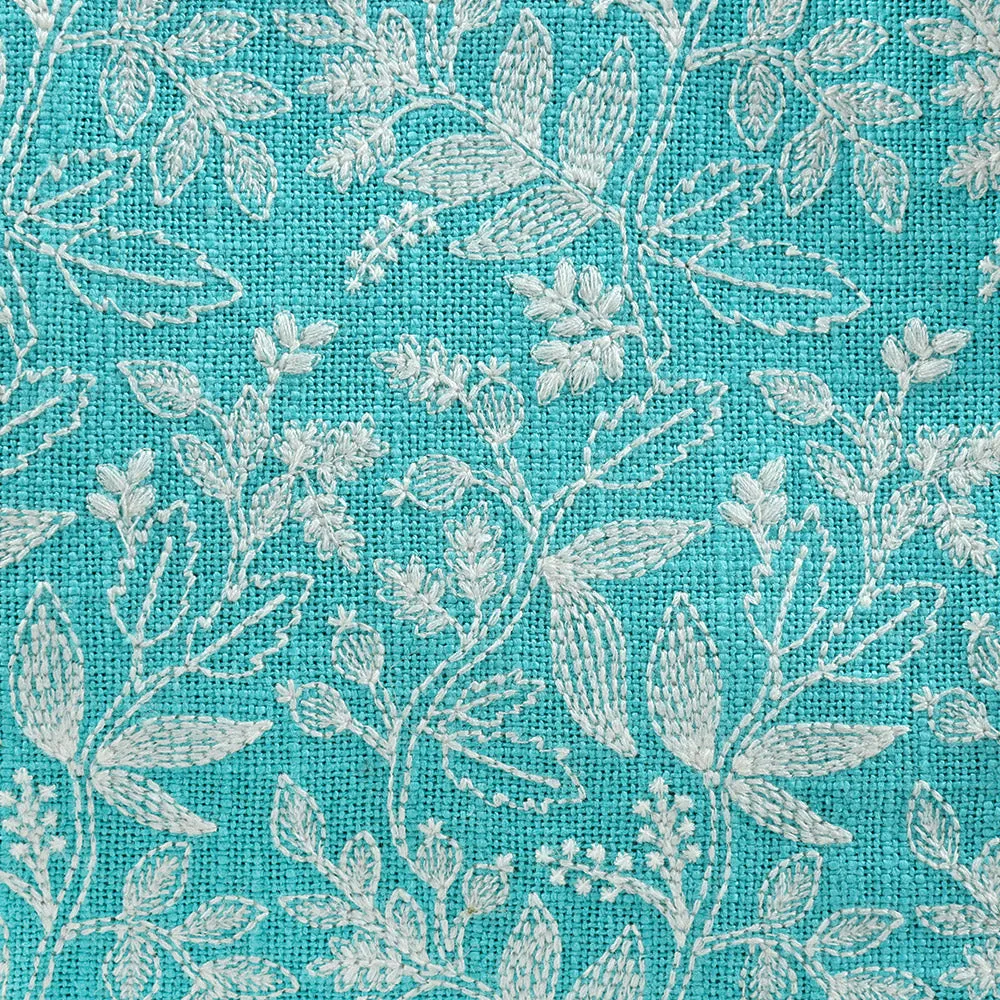 Turquoise floral small box bag