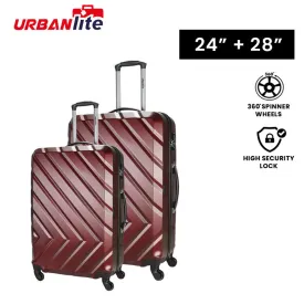 URBANlite Conti 24" 28" Bundle | 4-Wheel Spinner | Anti-Scratch | Hard Case Luggage