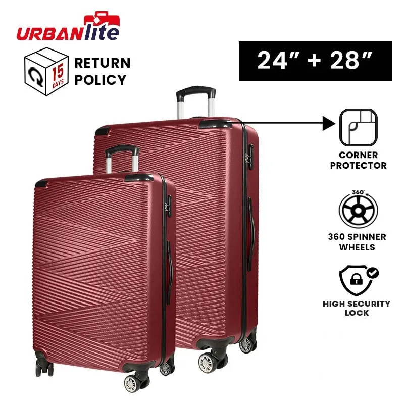 URBANlite Echo 2.0 24" 28"Bundle | 8-Wheel Spinner | Corner Guard | Hard Case Luggage