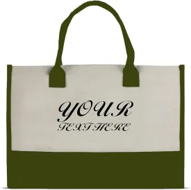 VANESSA ROSELLA Premium Quality Personalized 100% Cotton Canvas Chic Tote Bag