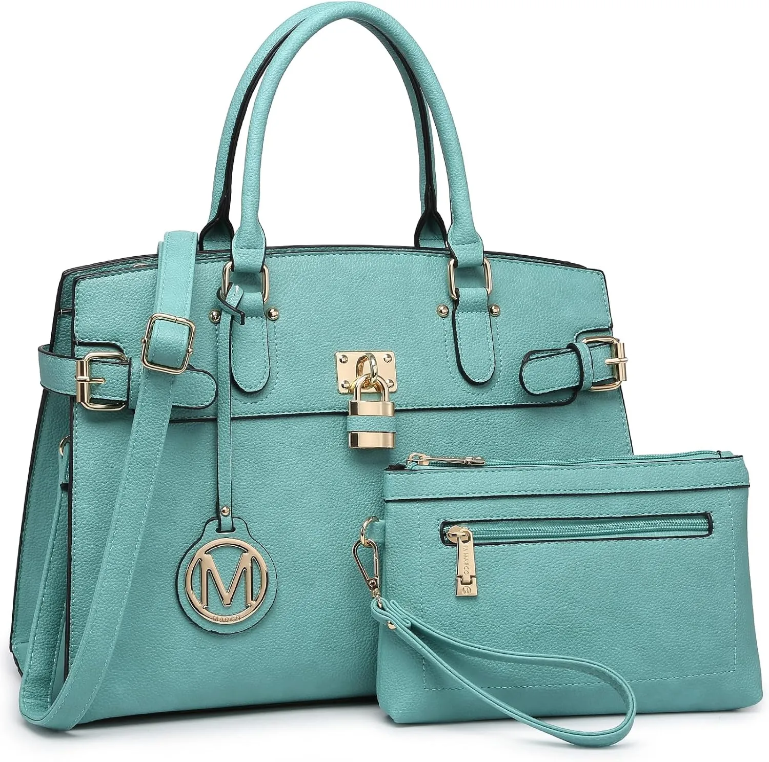 Women Handbags and Purses Fashion Satchel Tote Work Bags Top Handle Shoulder Purses with Matching Wristlet