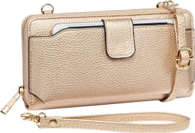 Womens Wristlet Wallet Crossbody Bag Cellphone Purse Handbag RFID Card Slots 2 Strap Wrist