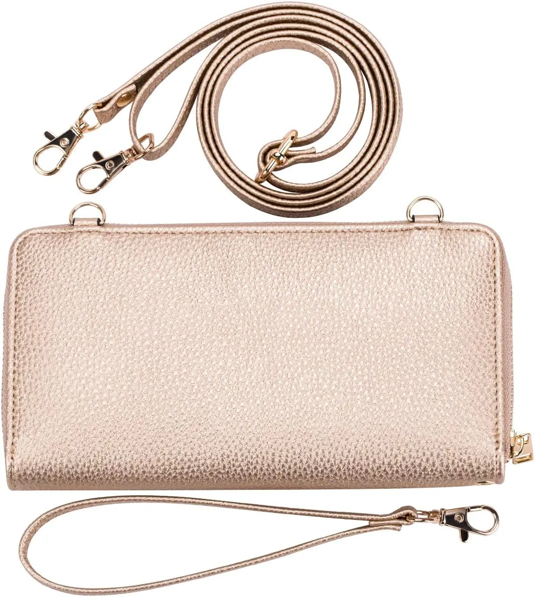 Womens Wristlet Wallet Crossbody Bag Cellphone Purse Handbag RFID Card Slots 2 Strap Wrist