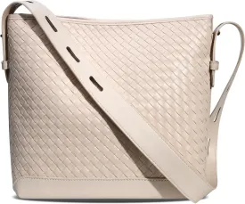 Woven Shoulder Bag For Women Vegan Leather Bucket Bag Large Capacity Tote Bag Trendy Hobo Handbag Purse